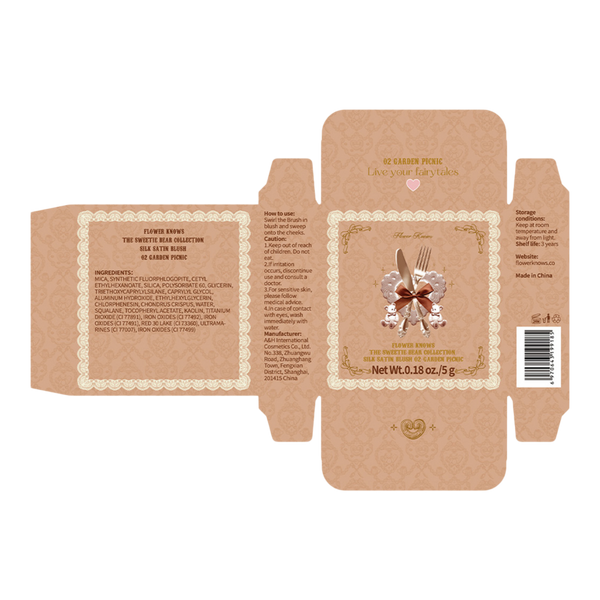 Flower Knows The Sweetie Bear Collection Silk Satin Blush #3