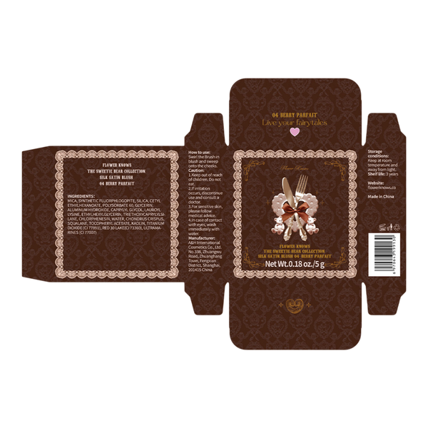 Flower Knows The Sweetie Bear Collection Silk Satin Blush #3