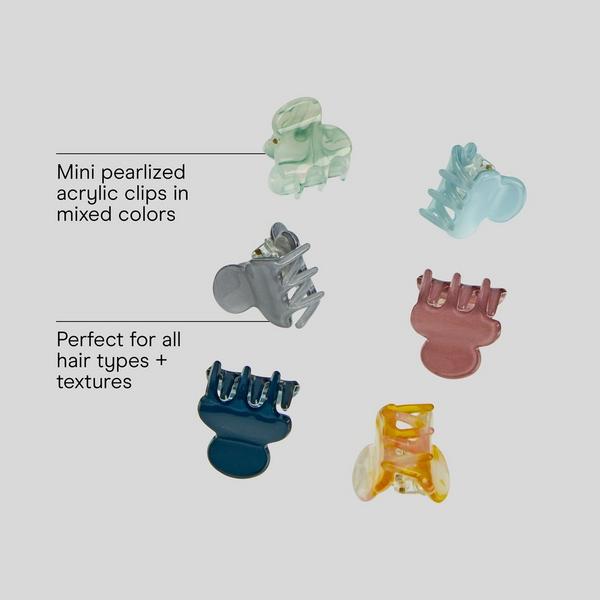 Conair Accessories Mini Pearlized Claw Clips #3