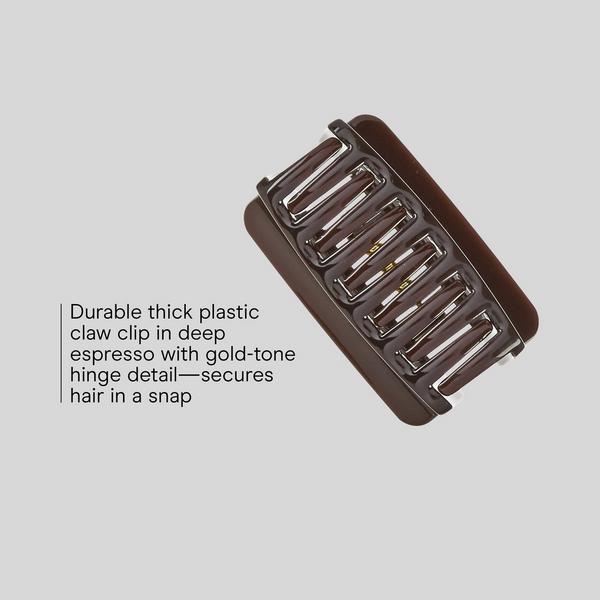 Conair Accessories Brown Rectangular Claw Clip #3