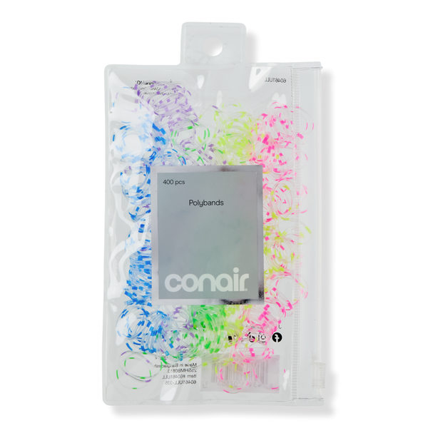 Conair Accessories Clear Polybands with Neon Dots #1
