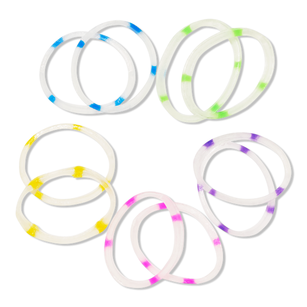 Conair Accessories Clear Polybands with Neon Dots #2