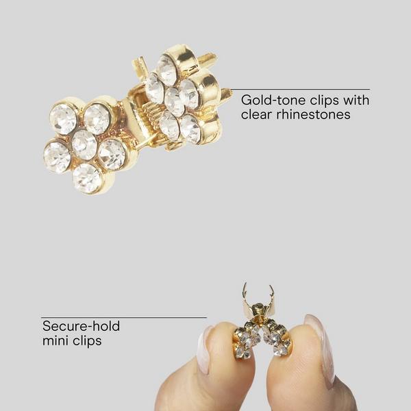 Conair Accessories Mini Crystal Claw Clip Set #3