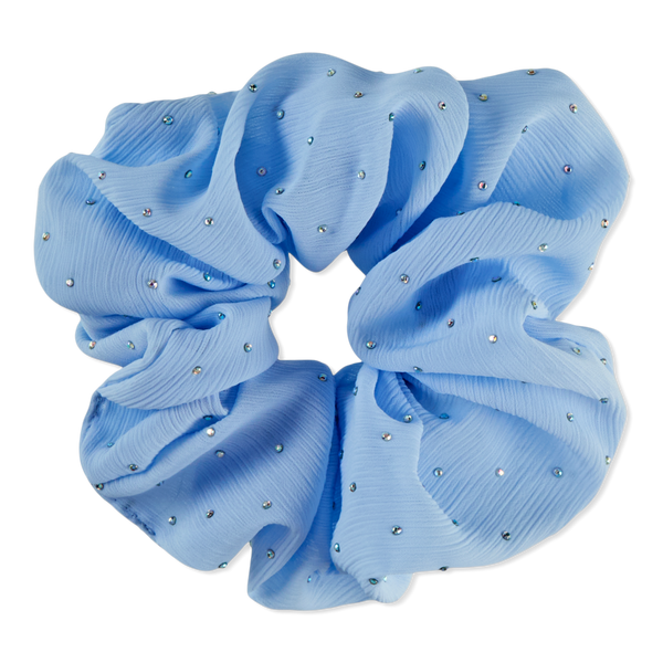 Conair Accessories Blue Jumbo Scrunchie with Rhinestones #2