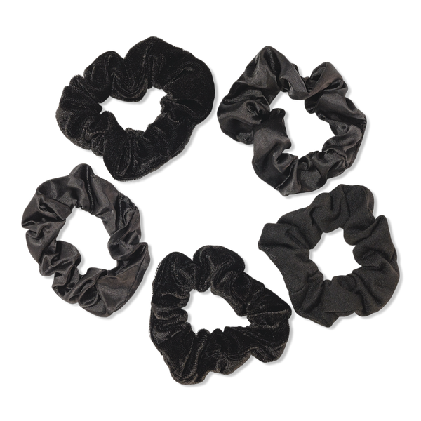 Conair Accessories Black Satin Scrunchies #2