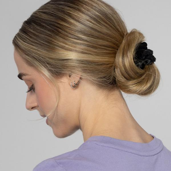 Conair Accessories Black Satin Scrunchies #4