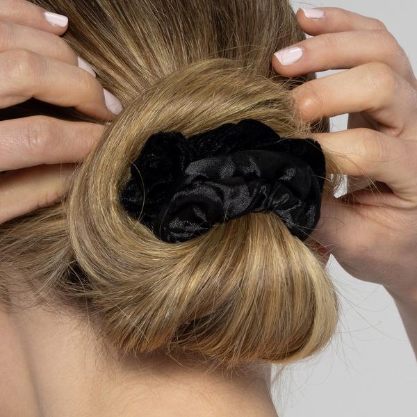 Conair Accessories Black Satin Scrunchies #5