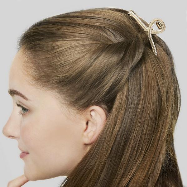 Conair Accessories Faux Pearl & Rhinestone Claw Clip #4