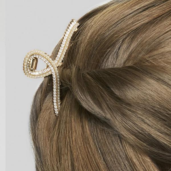 Conair Accessories Faux Pearl & Rhinestone Claw Clip #5
