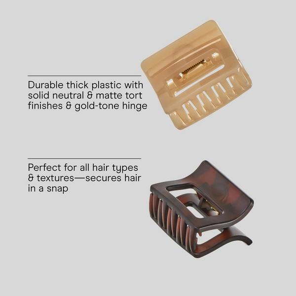 Conair Accessories Small Rectangular Claw Clips #3