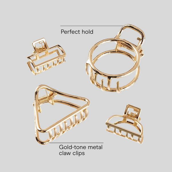 Conair Accessories Mixed-Shape Metal Claw Clips #3