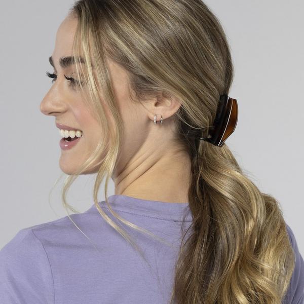Conair Accessories No-Slip Grip Black & Tortoise Claw Clips #4