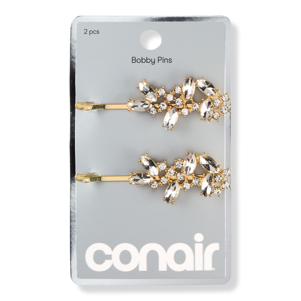 Conair Accessories Rhinestone Bobby Pins with Glam Gold Tone #1