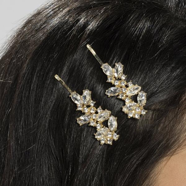 Conair Accessories Rhinestone Bobby Pins with Glam Gold Tone #5