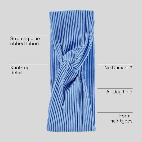 Conair Accessories Blue Ribbed Headwrap #3