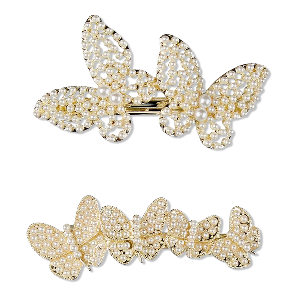 Conair Accessories Rhinestone Butterfly Barrettes #2