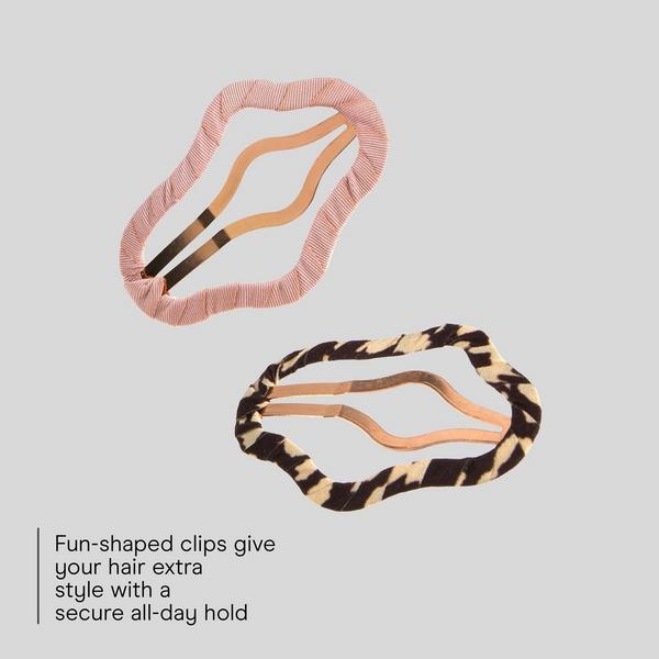 Conair Accessories Fabric-Wrapped Snap Clips #3