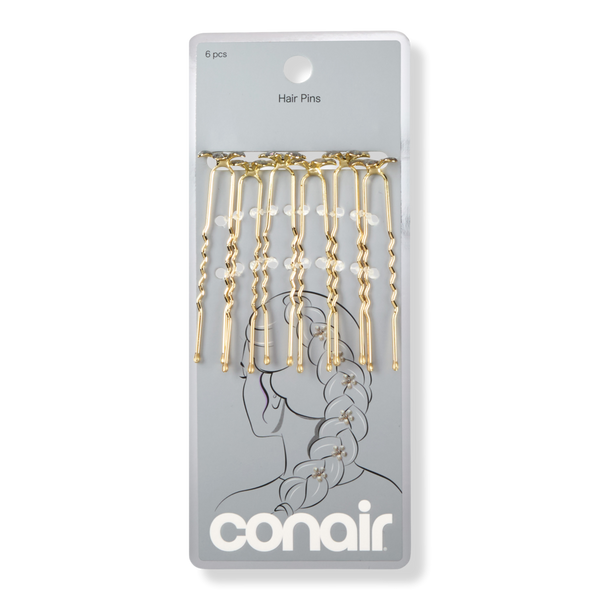 Conair Accessories Flower-Topped Gold-Tone Hair Pin Set #1