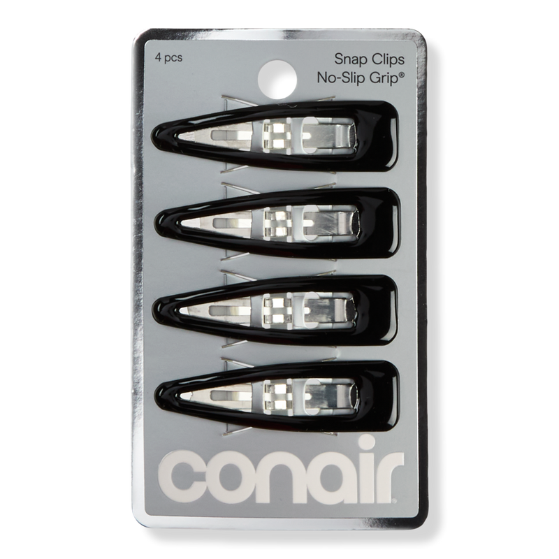 Conair Accessories - No-Slip Grip Black Enamel Snap Clips | Ulta