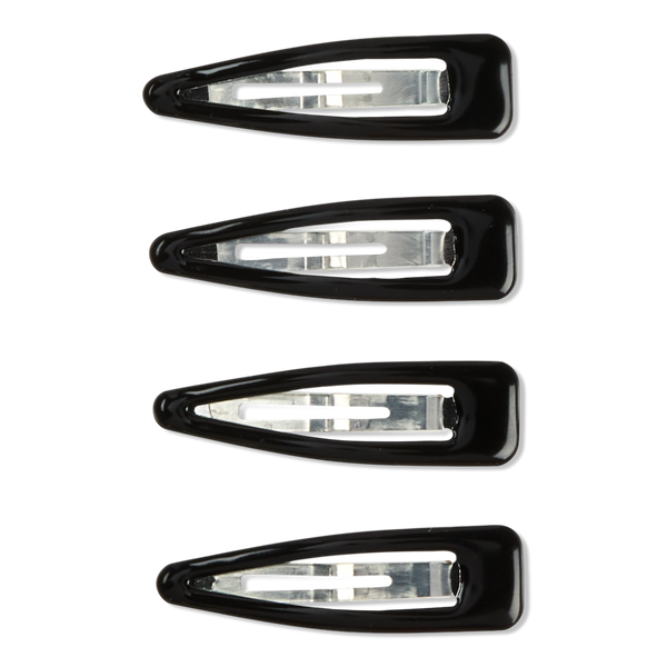 Conair Accessories No-Slip Grip Black Enamel Snap Clips #2