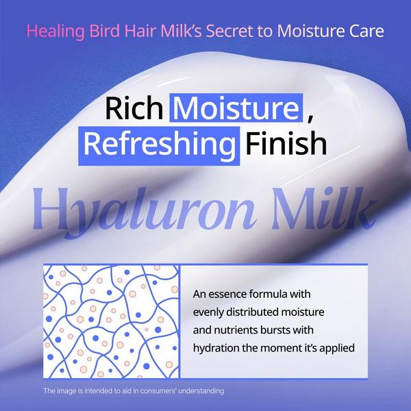 Healing Bird Hyaluron Milk Hair Essence Leave-In Heat Protectant Detangler #4