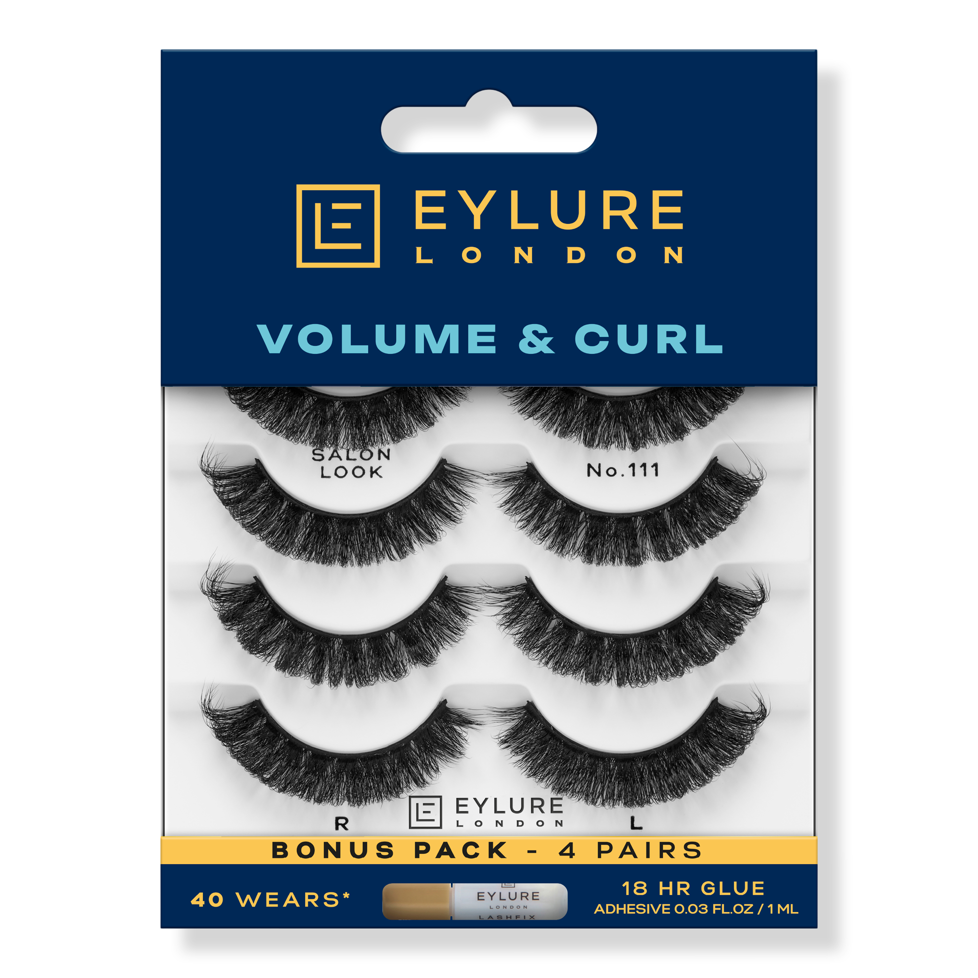 Eylure Volume & Curl No.111 Salon Extension Eyelashes Multipack #1