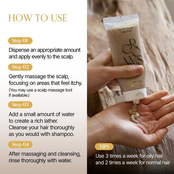 GROWUS Sea Salt Therapy Exfoliating Scalp Scaler #8