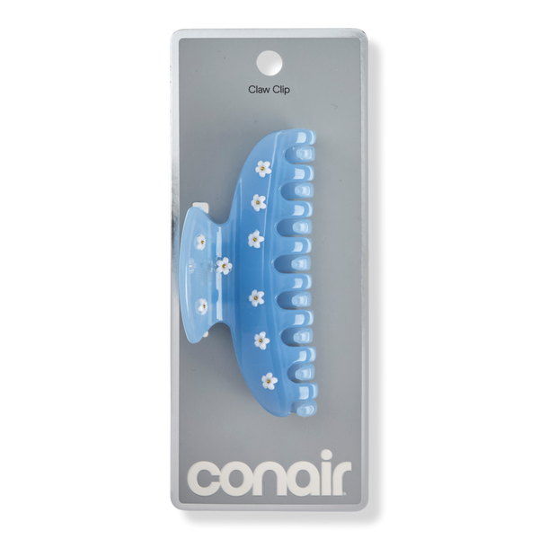 Conair Accessories Blue Claw Clip with Flowers #1