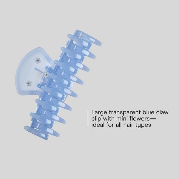 Conair Accessories Blue Claw Clip with Flowers #3