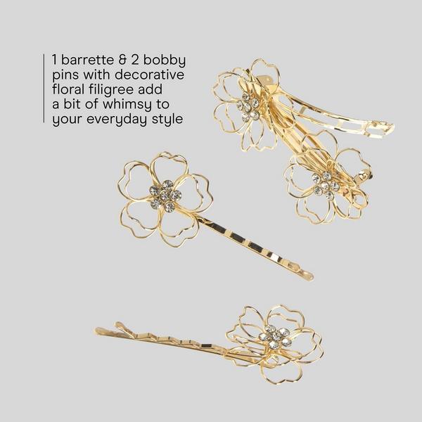 Conair Accessories Flower Pin and Barrette Set #3