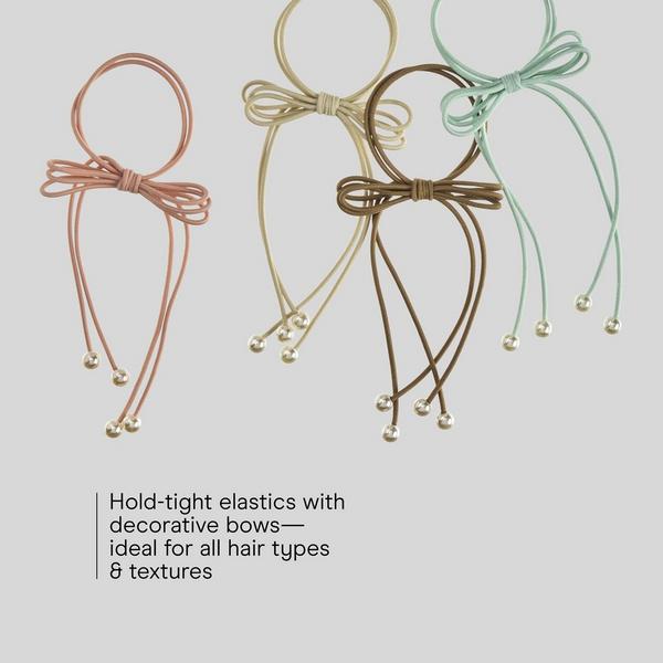 Conair Accessories Elastics with Bows and Faux Pearls #3