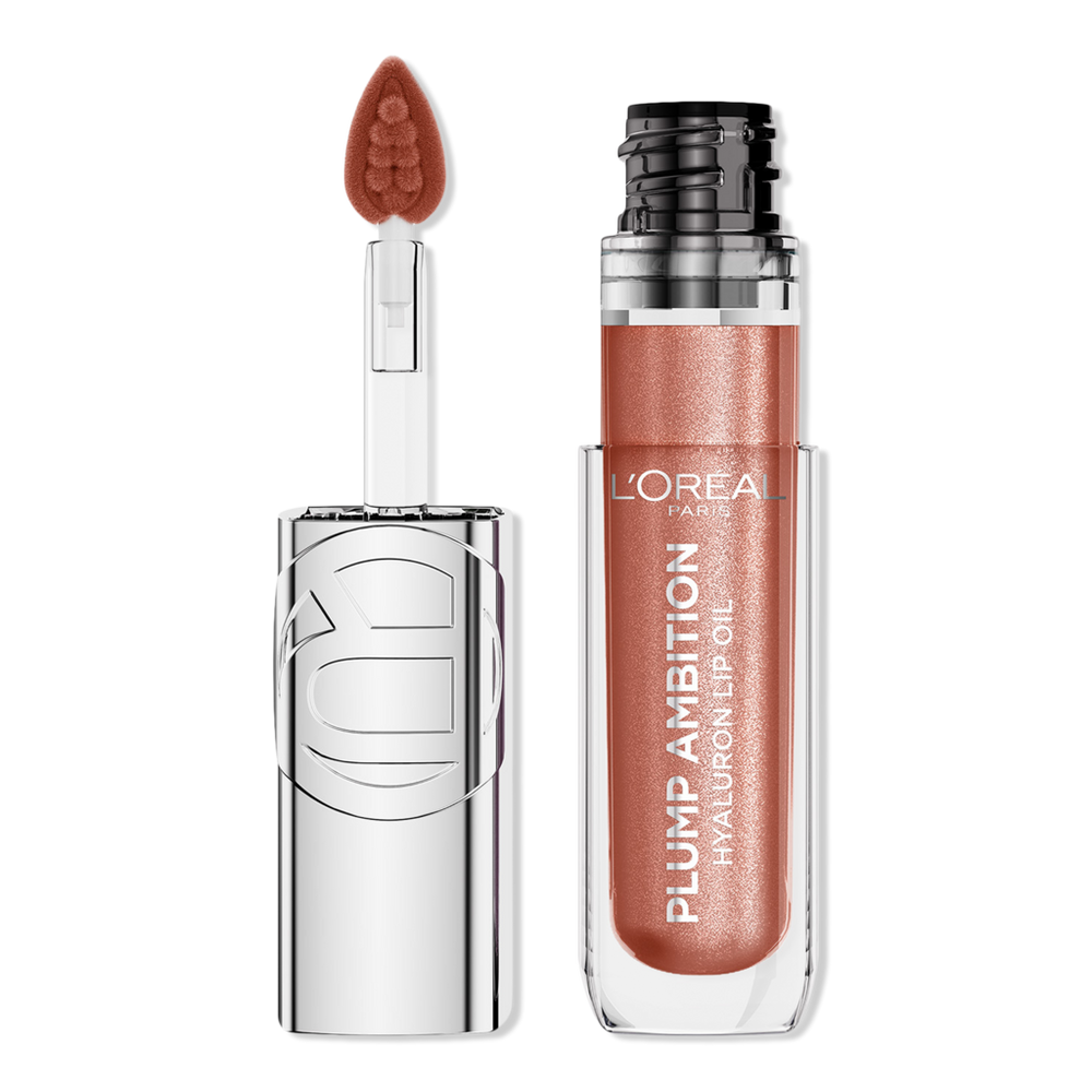 L'oreal Plump Ambition Hyaluron Lip Oil Shimmer - Peach Lights