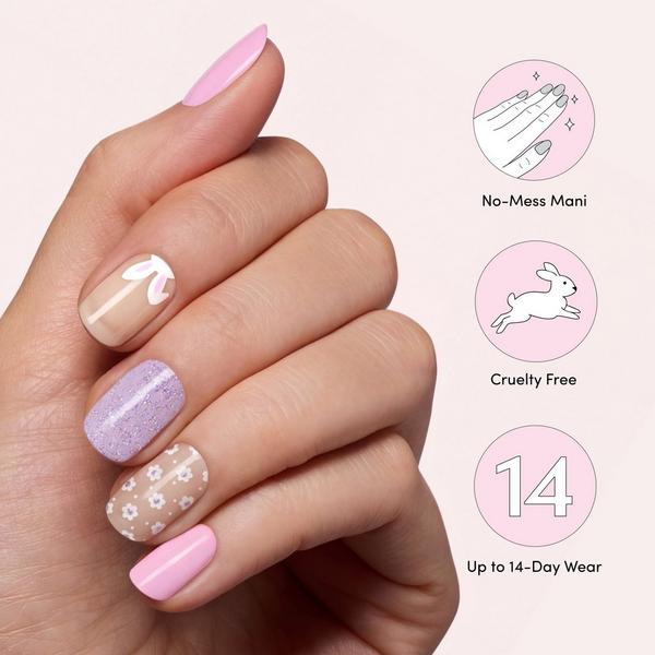 Dashing Diva GLOSS, Gel Nail Polish Strips, Bunny Side Up #5