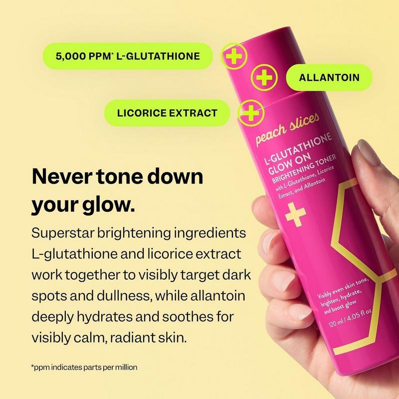 glutathione or l glutathione for skin whitening Peach Slices - L-Glutathione Glow On Brightening Toner
