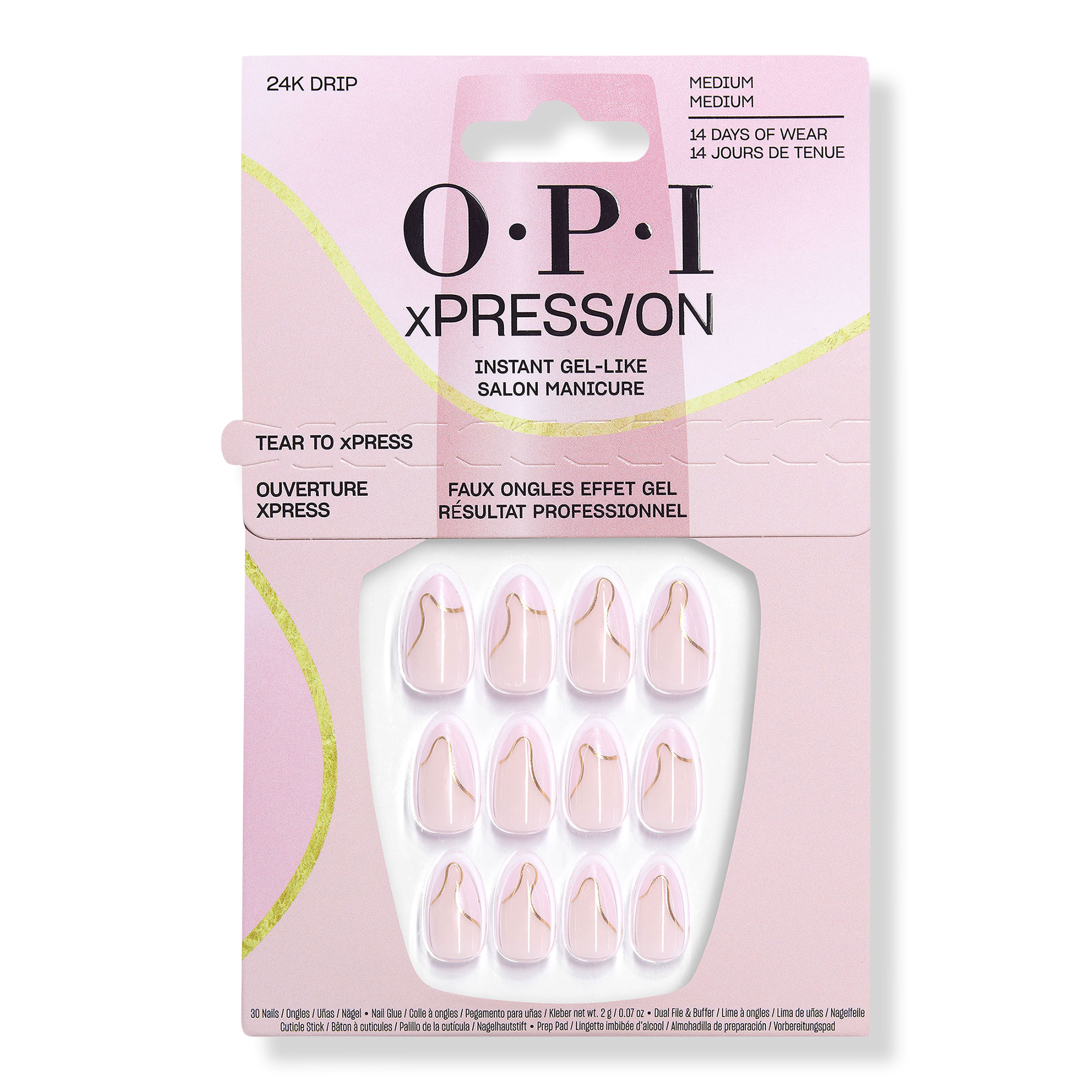 OPI xPRESS/ON 24K Drip Press On Nails #1