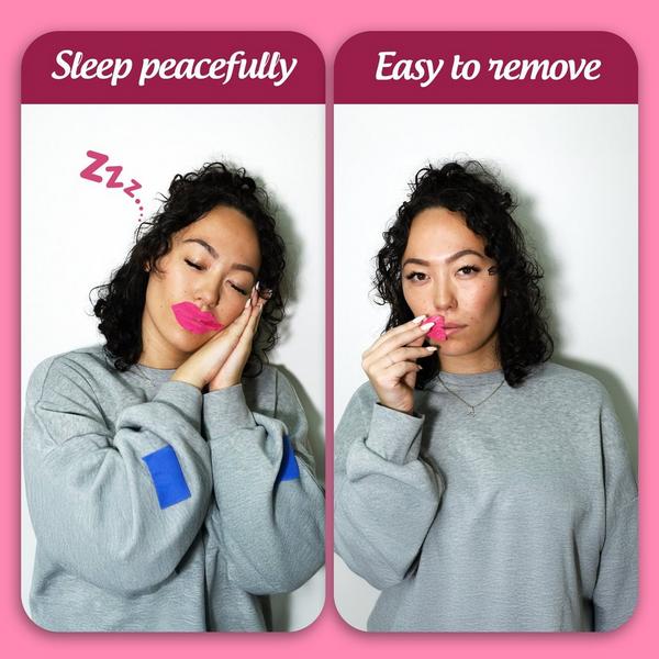 GuruNanda Hypoallergenic Pink Lip Shaped Night Tape #6