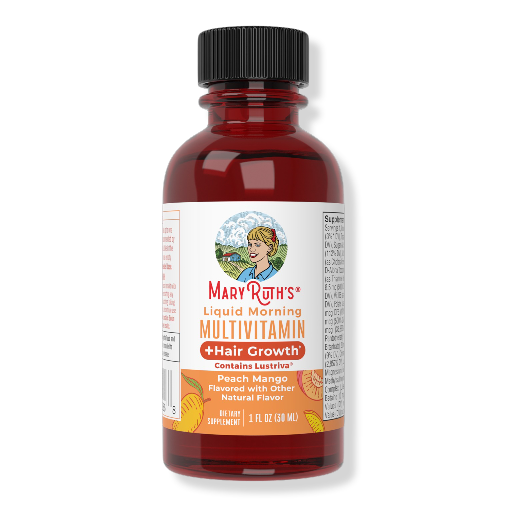 MaryRuth's Liquid Morning Multivitamin + Hair Growth Peach Mango #1