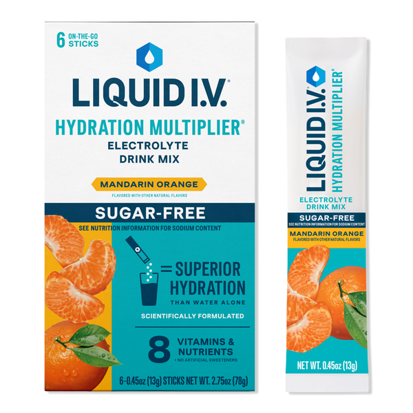 LIQUID I.V. Hydration Multiplier Electrolyte Drink Mix Sugar-Free Mandarin Orange #1