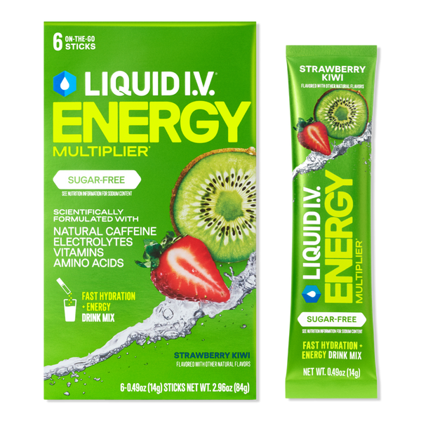 LIQUID I.V. Energy Hydration Multiplier Electrolyte Drink Mix Sugar-Free Strawberry Kiwi #1