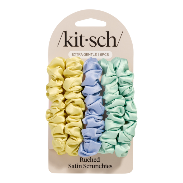 Kitsch Ruched Satin Scrunchies Set #3