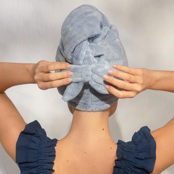 Kitsch Plush Microfiber Hair Towel Turban with Bow #6