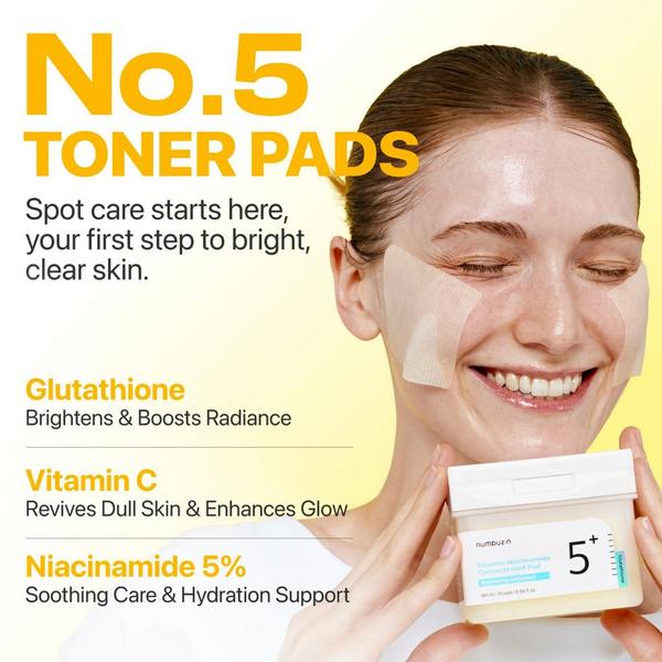 numbuzin No.5+ Glutathione Vitamin Concentrated Toner Pads #3