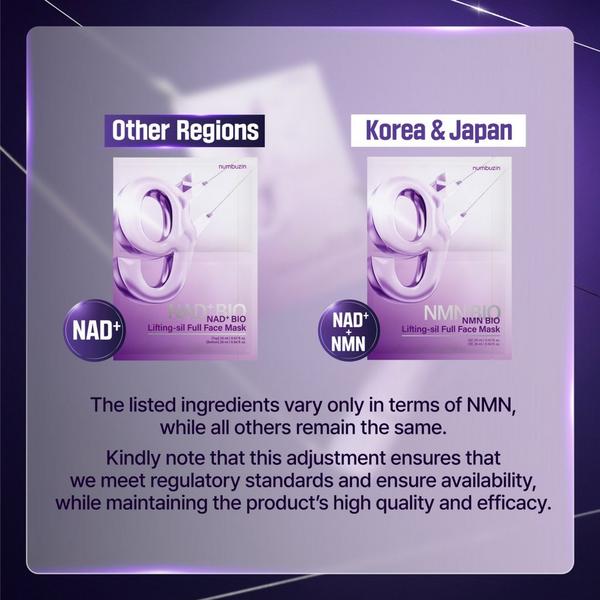 numbuzin No.9 NAD+BIO Super Lifting-sil Full Face Mask #4