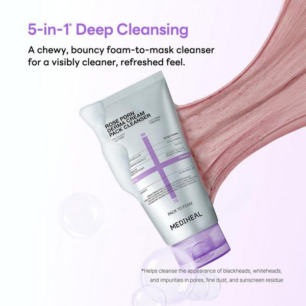 MEDIHEAL Rose PDRN Derma Cream Pack Cleanser #3