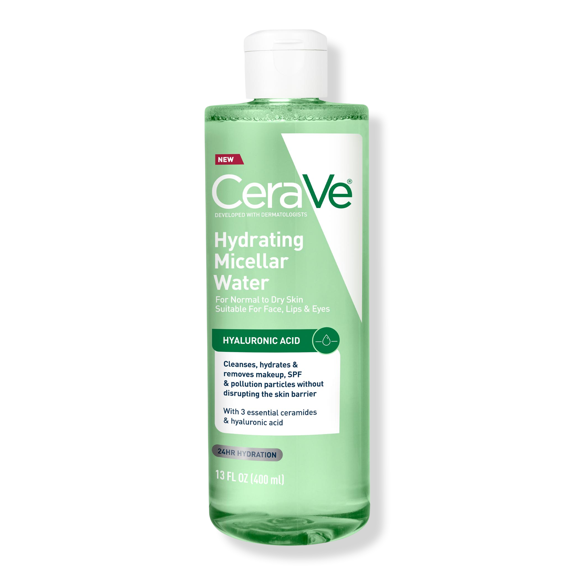 CeraVe Hydrating Micellar Water & Makeup Remover for Face, Lips & Eyes #1