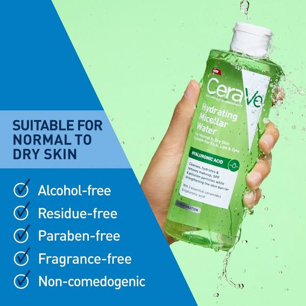 CeraVe Hydrating Micellar Water & Makeup Remover for Face, Lips & Eyes #4