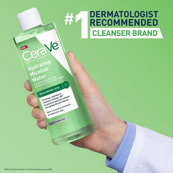 CeraVe Hydrating Micellar Water & Makeup Remover for Face, Lips & Eyes #5