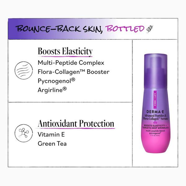 DERMA E Advanced Peptides and Flora-Collagen Serum #6