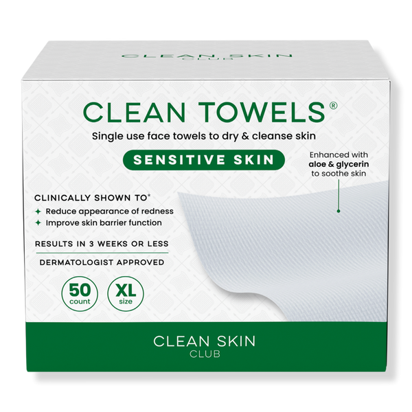 Clean Skin Club Clean Towels Sensitive Skin Disposable Face Towels #1