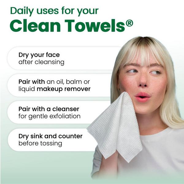 Clean Skin Club Clean Towels Sensitive Skin Disposable Face Towels #8